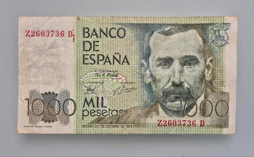 Bankbiljet - Spanje 1.000 Pesetas 1979, Postzegels en Munten, Bankbiljetten | Europa | Niet-Eurobiljetten, Los biljet, Overige landen