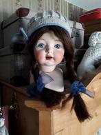 Mooi porseleine borstbeeldje poppenhoofdje., Antiek en Kunst, Ophalen of Verzenden
