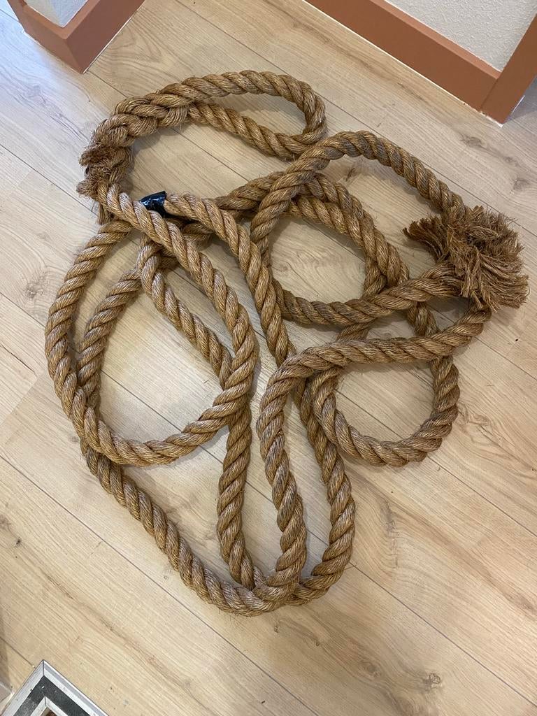 Veiligheidstouw / Touwtrektouw - 7 meter, 4 mm dik, Ophalen, Gebruikt, Lijn of Blok