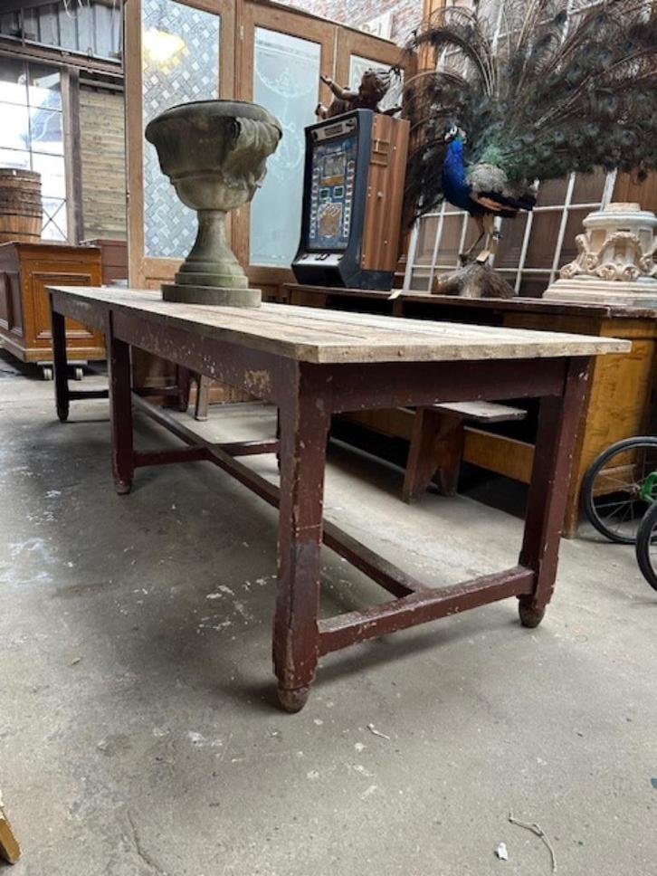 ANTIEKE LANGE TAFEL OUDE EETTAFEL KEUKENTAFEL ROBUUSTE STOER, Antiek en Kunst, Antiek | Meubels | Tafels, Ophalen of Verzenden