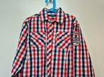 SCAMPS & BOYS rood / wit / donkerblauw geruit hemd maat 146, Kinderen en Baby's, Kinderkleding | Maat 146, Gebruikt, Overhemd of Blouse