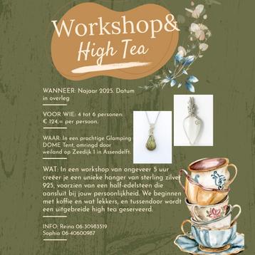 Workshop met hightea in Dome glamping tent beschikbaar voor biedingen