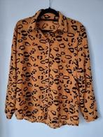 Blouse met panter print - maat 36 / S, Ophalen of Verzenden, Zo goed als nieuw, Maat 36 (S), Bruin