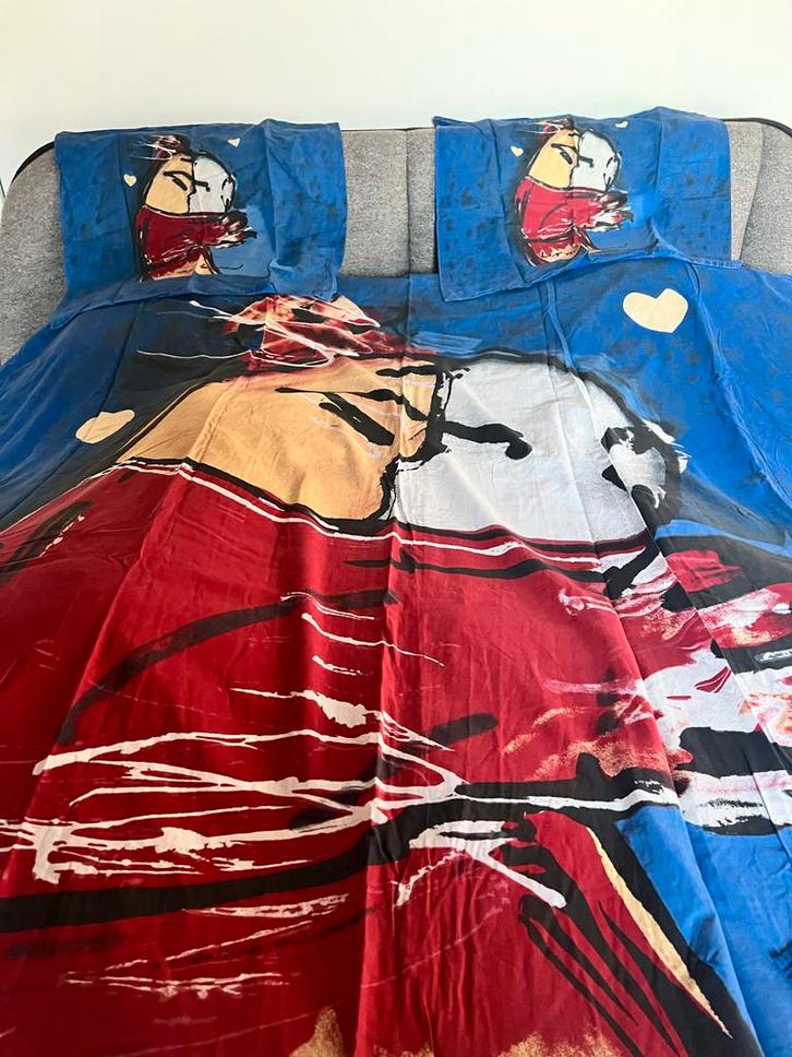 Tweepersoons Herman Brood dekbedovertrek met kussenslopen, Huis en Inrichting, Slaapkamer | Beddengoed, Zo goed als nieuw, Dekbedovertrek