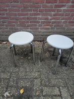 krukjes wit chroom vintage 2 stuks, Ophalen of Verzenden, 'T Olde Gre-j, Info@toldegrej.nl, Endepoelstraat 20f Didam