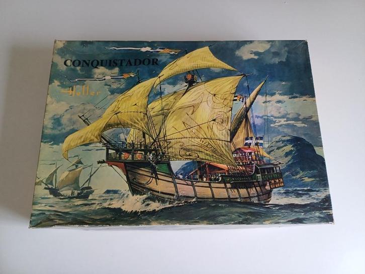 Vintage Model ship Heller Conquistador Ref L875 1971 nieuwe, Hobby en Vrije tijd, Modelbouw | Boten en Schepen, Nieuw, Heller