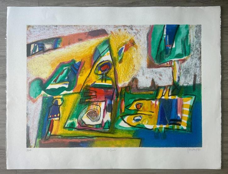 Zeefdruk Geert Vrijdag - Tigris, Antiek en Kunst, Kunst | Litho's en Zeefdrukken, Verzenden