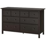 Ikea ladekast Hemnes zwartbruin 8 laden, Gebruikt, 3 of 4 laden, Minder dan 100 cm, 25 tot 50 cm