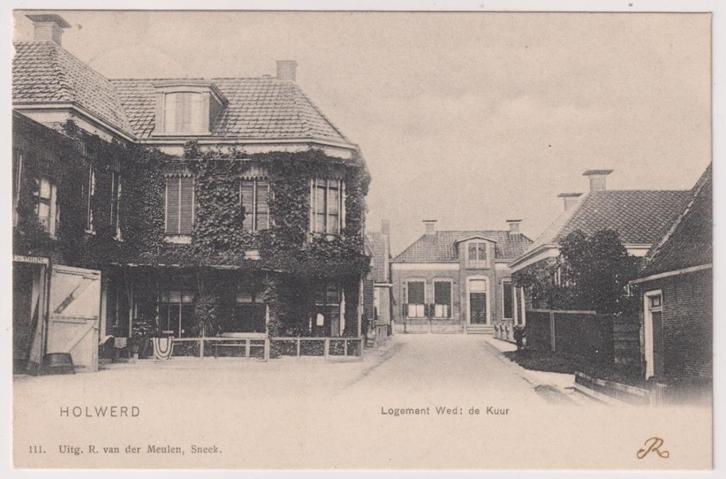 Holwerd, Logement Wed. de Kuur, Verzamelen, Ansichtkaarten | Nederland, Gelopen, Friesland, Voor 1920, Verzenden