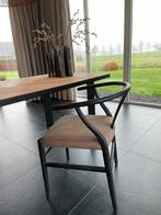 2 gave houten zwarte wishbone Y-chair replica’s, Huis en Inrichting, Ophalen, Hout, Twee, Zwart