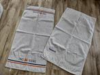 Mooie witte Rabobank en ING handdoek, katoen. Badhanddoek., Handdoek, Ophalen of Verzenden, Onb, Wit