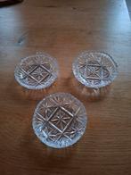 3 Kristallen Schoteltjes/Schaaltjes - Diameter 10cm, Ophalen of Verzenden