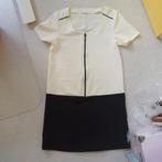 Vintage jurk - maat XS MEXX - colourblock zwart wit, Mexx, Wit, Ophalen of Verzenden, Maat 34 (XS) of kleiner
