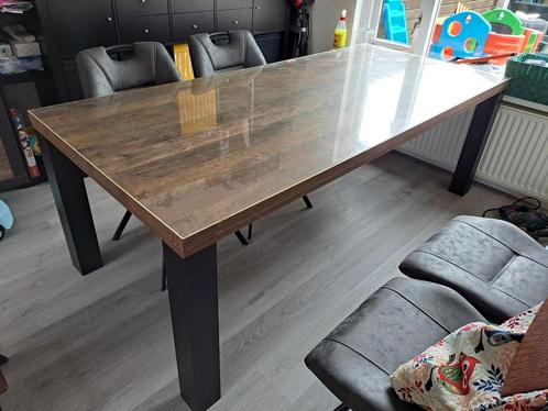 Mooie krasvrije tafel 100x220, Huis en Inrichting, Tafels | Eettafels, Zo goed als nieuw, 50 tot 100 cm, 200 cm of meer, Vijf personen of meer