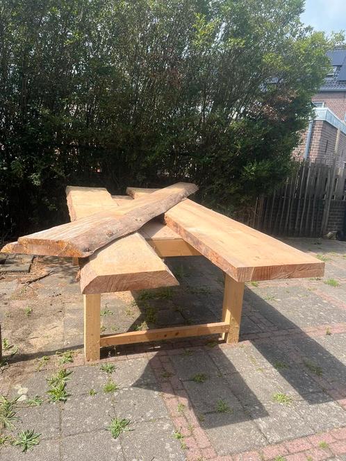 3 Boomstam platen 3m+, boomstam tafel, DIY boomstam, Antiek en Kunst, Antiek | Meubels | Tafels, Ophalen
