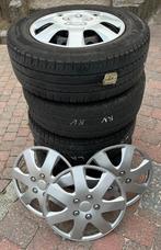 Banden op velg met wieldeksels 16", diepliggende bevestiging, Auto diversen, Wieldoppen, Ophalen, Gebruikt