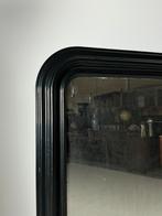 Louis Philippe spiegel Frans antiek zwart, Antiek en Kunst, Antiek | Spiegels, Ophalen, Rechthoekig, Minder dan 100 cm