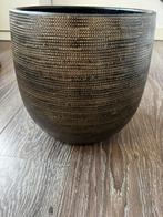 Plantenpot bruin/goud D25 H26, Ophalen, Rond, Binnen, Zo goed als nieuw