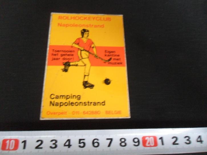 sticker België Overpelt Rolhockeyclub Napoleonstrand Camping, Verzamelen, Stickers, Zo goed als nieuw, Bedrijf of Vereniging, Ophalen
