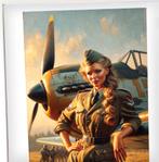 Poster in Frame Duitse Soldate WW2 luftwaffe pin up, Ophalen of Verzenden, Nieuw, Schaalmodel