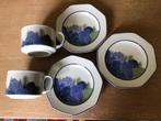 Soepkommen en Bordjes met blauw landschap motief., Antiek en Kunst, Antiek | Servies los, Ophalen of Verzenden