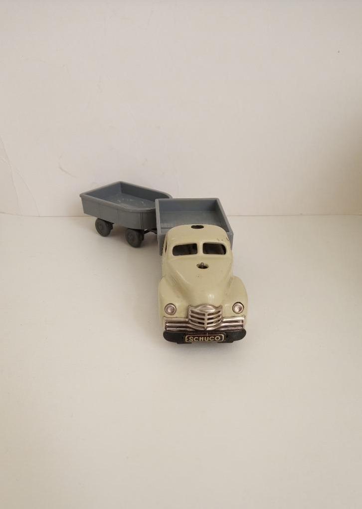 Shuco Varianto Lasto auto 3042 met aanhanger werkende staat, Antiek en Kunst, Antiek | Speelgoed, Verzenden