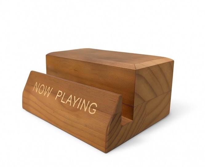 Houten LP Houder Now Playing LP Standaard Platenhouder Vinyl, Cd's en Dvd's, Vinyl | Overige Vinyl, 12 inch, Ophalen of Verzenden