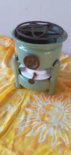 LICHT GROEN 1 PITS PETROLIUMSTEL, Antiek en Kunst, Antiek | Emaille, Ophalen of Verzenden