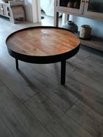Leuke salontafel rond 75 cm mangohout, Huis en Inrichting, Tafels | Salontafels, 50 tot 100 cm, Rond, Zo goed als nieuw, Minder dan 50 cm