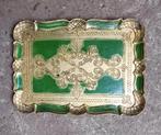 Vintage florentijns dienblad goud groen, Huis en Inrichting, Woonaccessoires | Dienbladen, Ophalen of Verzenden, Zo goed als nieuw