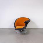 1x Leolux Parabolica Fauteuil Oranje/Blauw Stof - Aluminium, Huis en Inrichting, Niet ingevuld, 125 tot 150 cm, Niet ingevuld