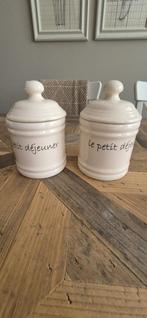 2x RIVIERA MAISON LE PETIT DEJEUNER VOORRAADPOTJES, Ophalen, Zo goed als nieuw, Overige materialen