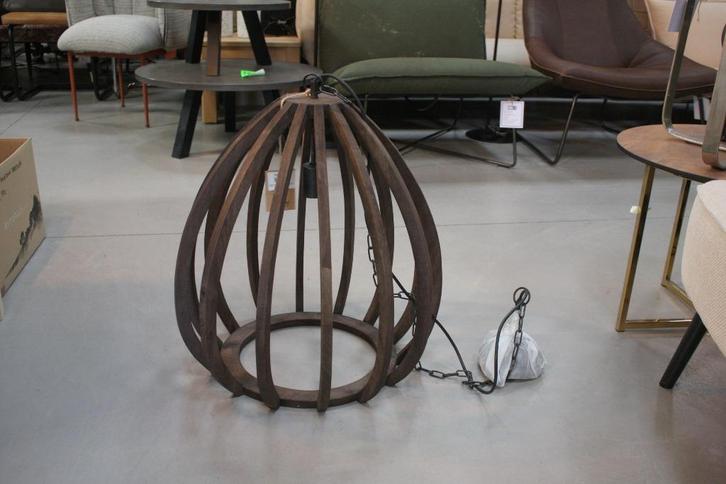 Gave hanglamp BARSIA Light & Living hout donkerbruin Ø50 cm, Huis en Inrichting, Lampen | Hanglampen, Zo goed als nieuw, Hout