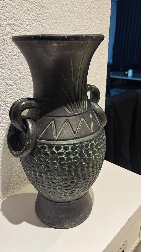 Vintage Handgemaakte Keramische Vaas, Antiek en Kunst, Antiek | Vazen, Ophalen of Verzenden