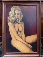 Naakte blonde vrouw schilderij, Ophalen