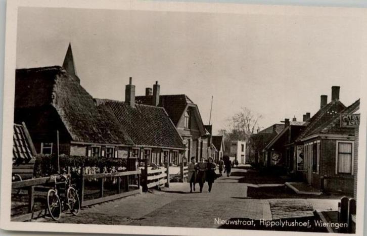 Hippolytushoef Wieringen Nieuwstraat, Verzamelen, Ansichtkaarten | Nederland, Ongelopen, Noord-Holland, 1940 tot 1960, Verzenden