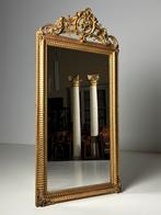 Franse spiegel antiek 19e eeuw, Ophalen, Rechthoekig, Minder dan 50 cm