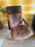Vintage Noorse fauteuil Torbjörn Afdal “Hunter”, Huis en Inrichting, Fauteuils, Ophalen, Gebruikt, 50 tot 75 cm, Leer