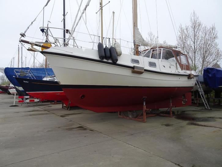 Rogger FD36 motorsailer!, Watersport en Boten, Kajuitzeilboten en Zeiljachten, Gebruikt, Tourjacht of Cruiser, Polyester, 9 tot 12 meter
