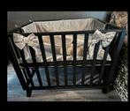 Zwarte box met mooie velvet boxbekleding, Kinderen en Baby's, Ophalen of Verzenden, Zo goed als nieuw, Boxkleed