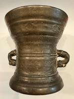 Antieke Bronzen Vijzel met Stamper 17e eeuw, Antiek en Kunst, Ophalen of Verzenden, Brons