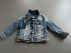 Vingino Denim Jack – Maat 2 (92) – Vintage look met Neon, Ophalen of Verzenden, Zo goed als nieuw, Jongen, Jas