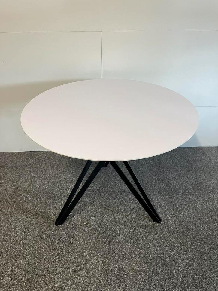 Ronde eettafel Fenix Bianco Alaska 100cm, Huis en Inrichting, Tafels | Eettafels, Zo goed als nieuw, 100 tot 150 cm, 100 tot 150 cm