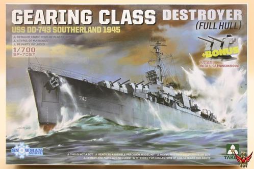 ROWASP | Takom Snowman Model 1/700 Gearing-Class Destroyer, Hobby en Vrije tijd, Modelbouw | Boten en Schepen, Nieuw, 1:200 of kleiner