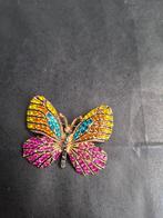 Vrolijke gekleurde vlinder broche, Sieraden, Tassen en Uiterlijk, Broches, Ophalen of Verzenden, Nieuw, Overige kleuren, Overige materialen