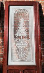 235,5hx161br Dubbele deur met bijzonder mooi geetst glas, Ophalen