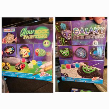 2 nieuwe sets stenen verven galaxy en glow in the dark beschikbaar voor biedingen