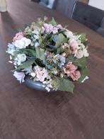 Aardewerk pot inclusief zijden bloemstuk, Huis en Inrichting, Woonaccessoires | Kunstplanten en Kunstbloemen, Ophalen of Verzenden