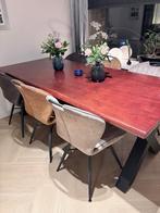 eiken eetkamer tafel met 6 stoelen, Ophalen, Gebruikt, Modern, 4 tot 6 stoelen