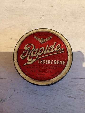 Vintage Rapide Ledercreme Blik beschikbaar voor biedingen